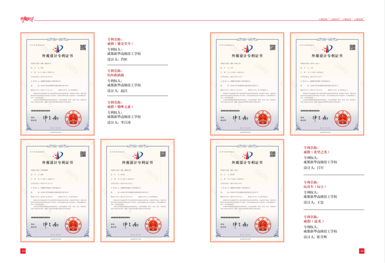 【秋收冬藏,踵事增华】成都新华高级技工学校专利篇